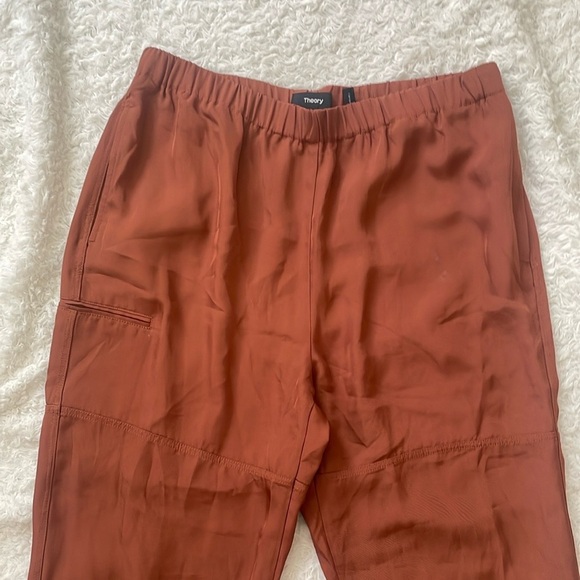 Theory Brown Track Pants Relaxed Fit Joggers - Picture 11 of 13